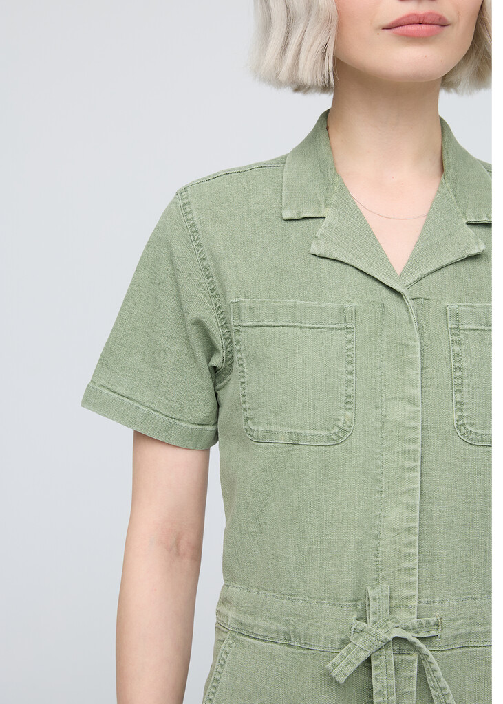 DU/ER - W Stretch Canvas Girlfriend Jumpsuit - light pine