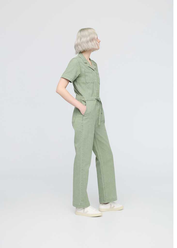 DU/ER - W Stretch Canvas Girlfriend Jumpsuit - light pine