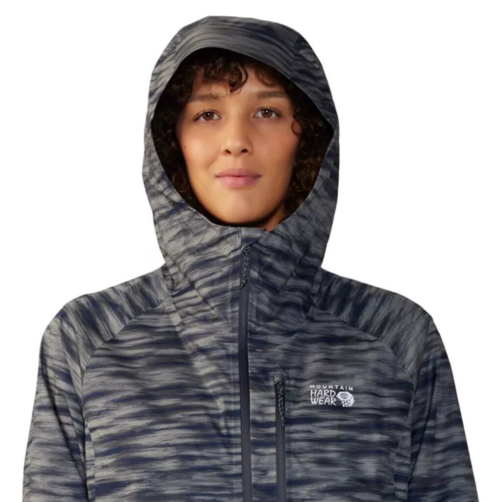 Mountain Hardwear - W Stretch Ozonic™ Jacket - dark zinc frequency print 407