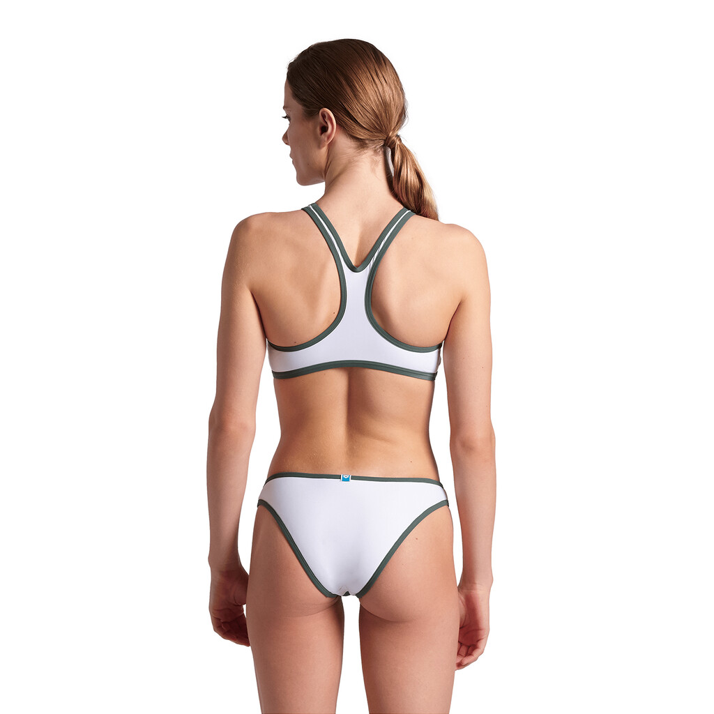 Arena - W Arena Logo Brassiere Bikini Racer Back - sage multi/white/sage