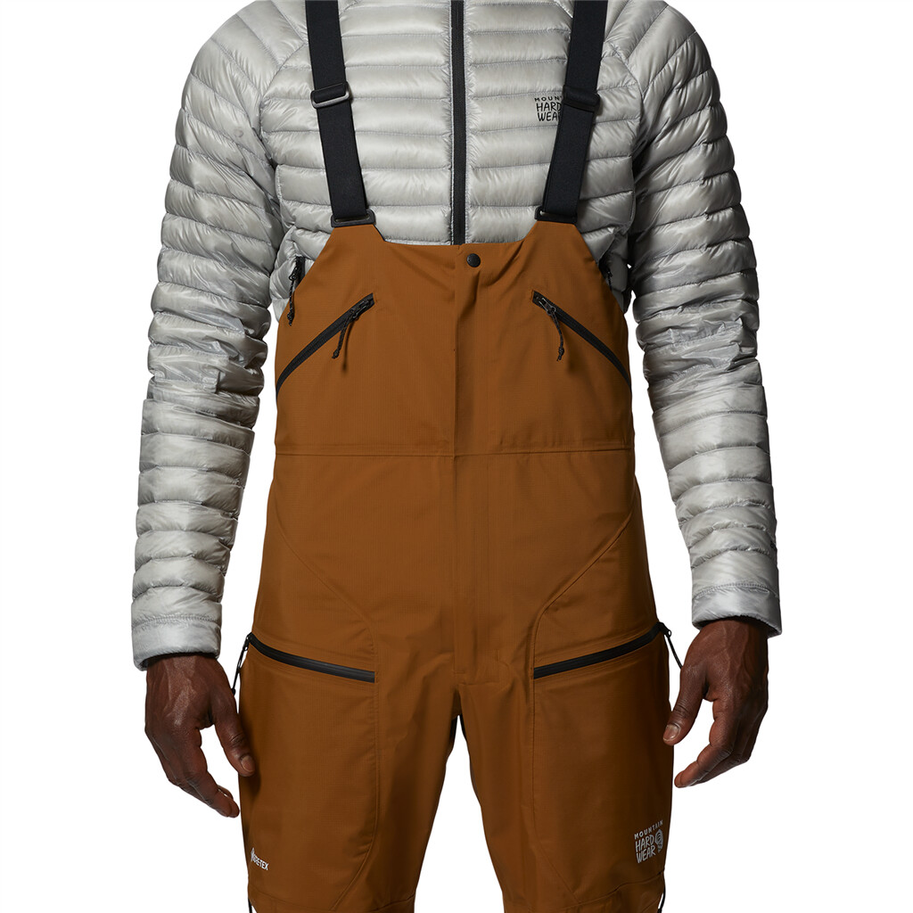 Mountain Hardwear - M High Exposure Gore Tex C-Knit Bib - golden brown 233