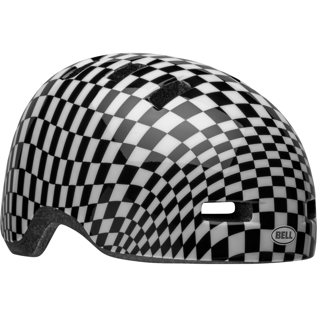 Bell - Lil Ripper Helmet - gloss black/white checkers