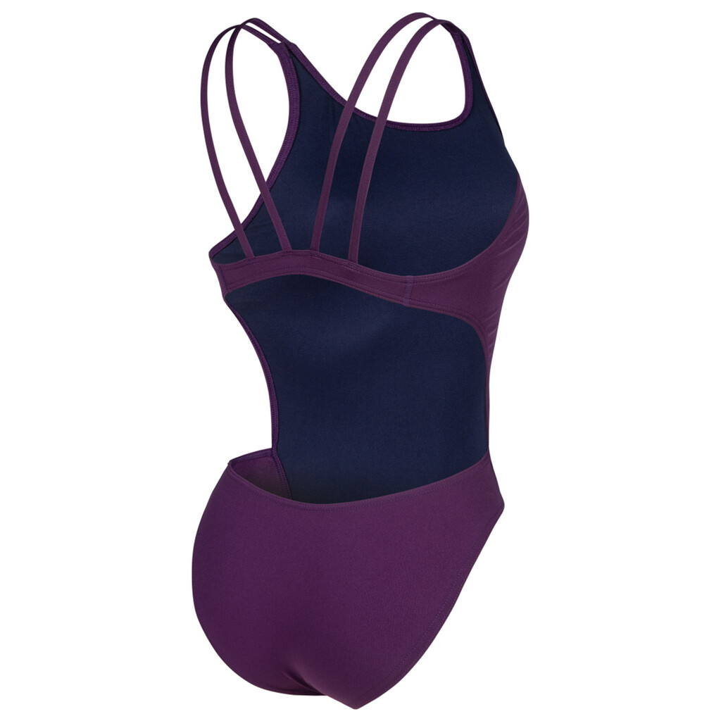 Arena - W Arena Swimsuit Tech Multi Solid - plum/white