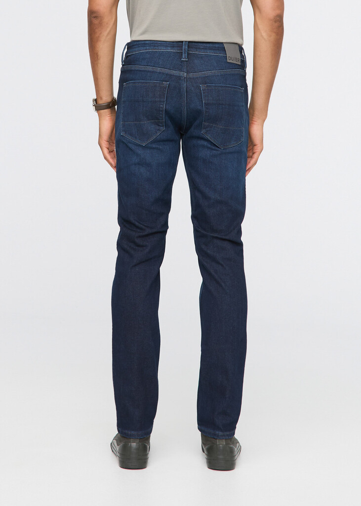 DU/ER - Tech Fleece Denim Slim - Dark Indigo - dark indigo