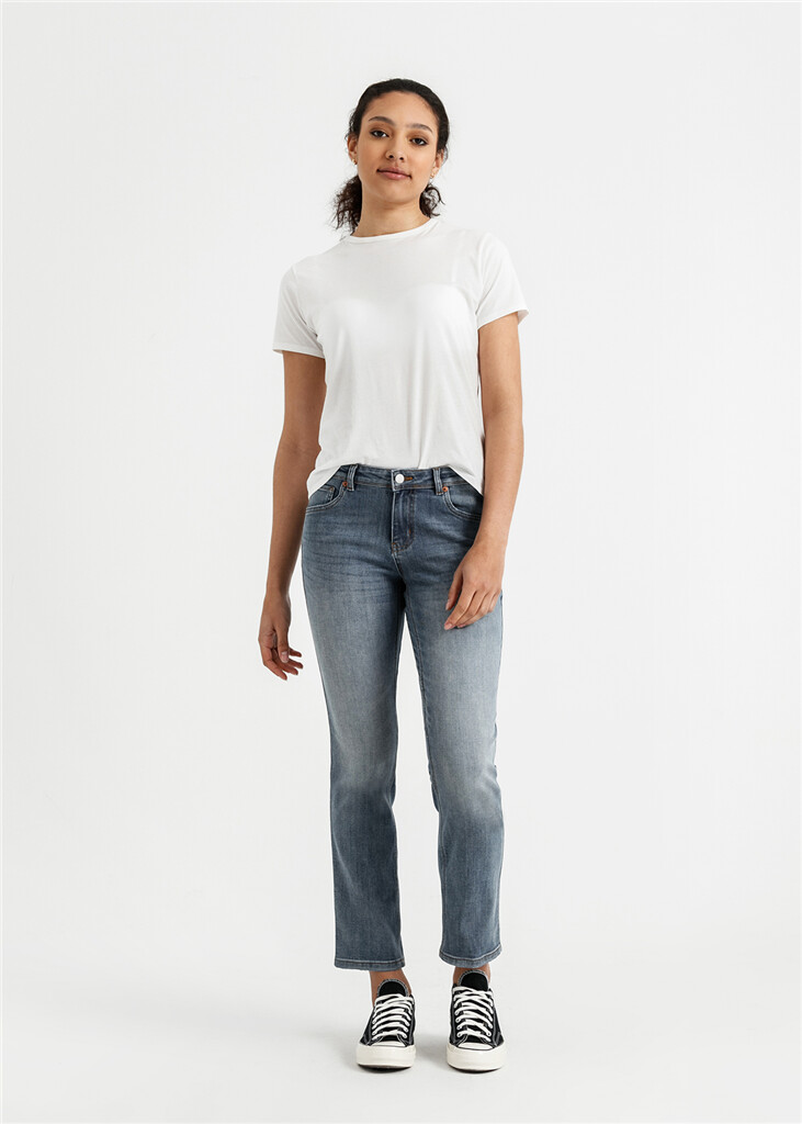 DU/ER - W Performance Denim Girlfriend Jean - Vintage Light Stone - vintage light stone