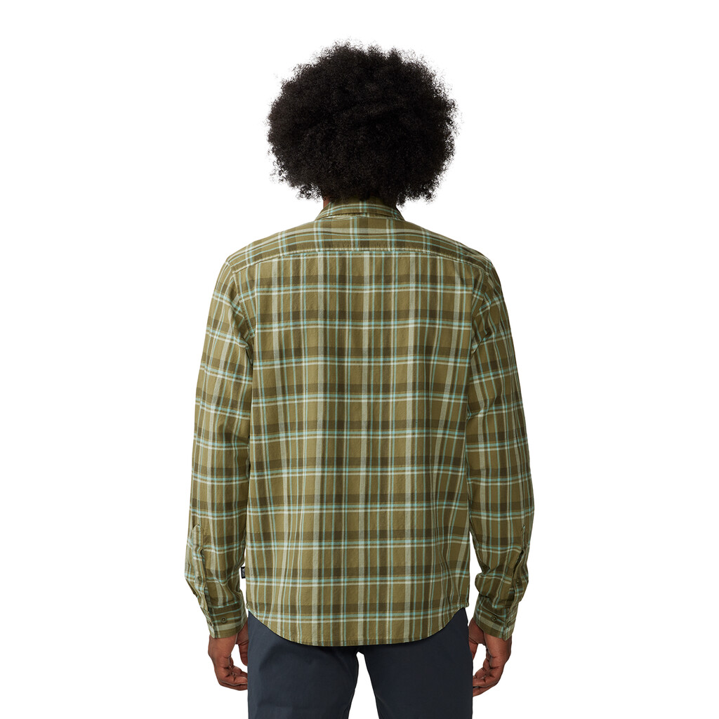 Mountain Hardwear - M Big Cottonwood LS Shirt - combat green trailhead plaid 353