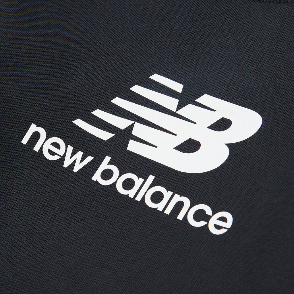 New Balance - B New Balance French Terry Stacked Logo Crew - nb caviar