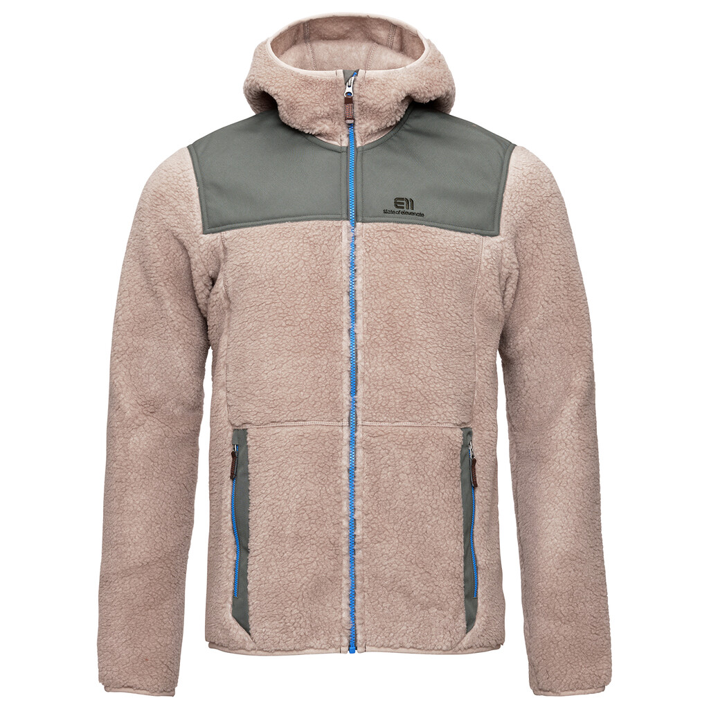 Elevenate - M Glacier Pile Hood  - ginger beige