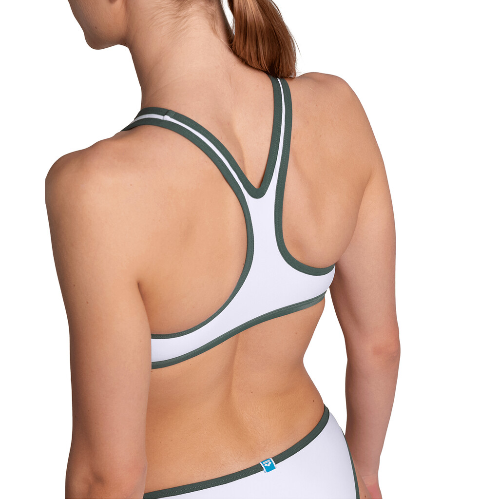 Arena - W Arena Logo Brassiere Bikini Racer Back - sage multi/white/sage