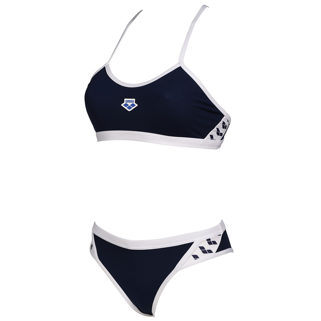 Arena - W Arena Icons Bikini Cross Back Solid - navy/white