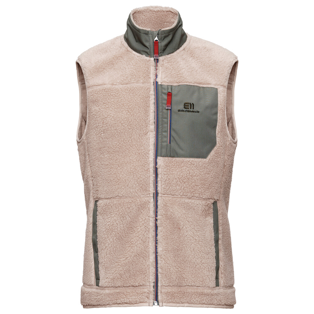 Elevenate - M Glacier Pile Vest  - ginger beige