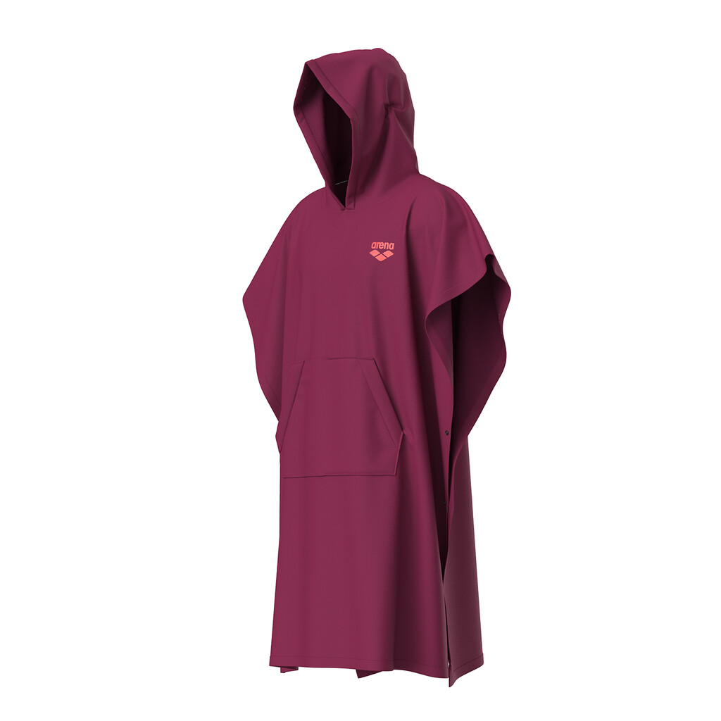 Arena - Arena Softdry Poncho - dark purple/calypso coral