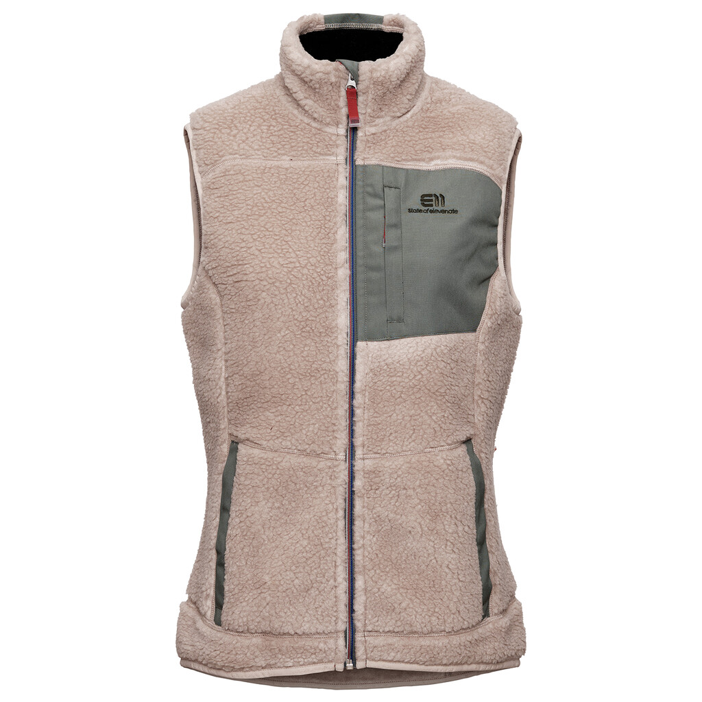 Elevenate - W Glacier Pile Vest  - ginger beige