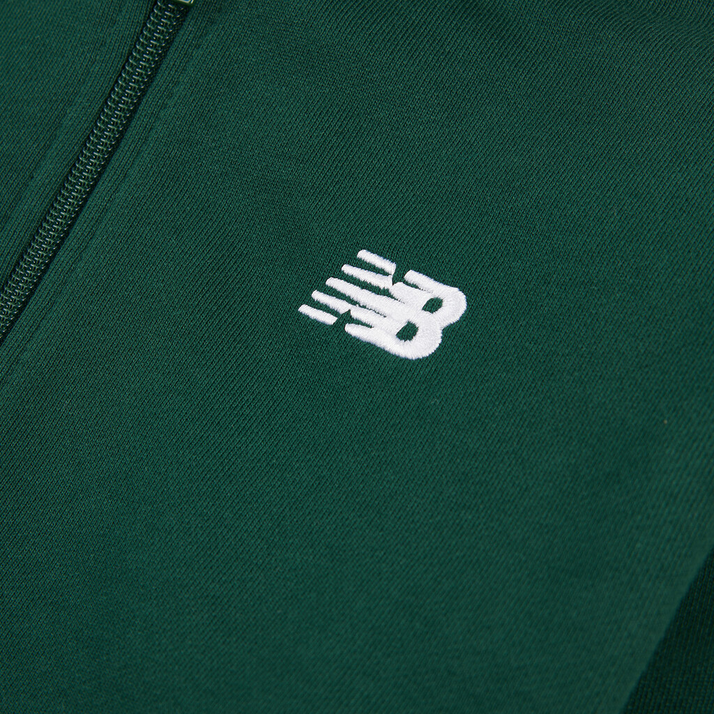 New Balance - B New Balance French Terry Small Logo FZ Hoodie - nightwatch green