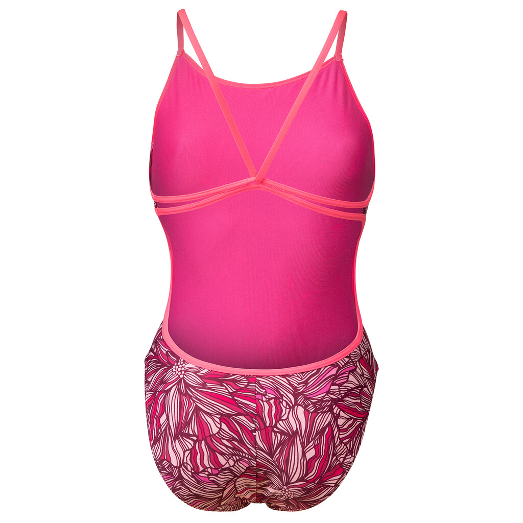 Arena - W Arena Pink Dahlia Swimsuit Lace Back - shocking pink multi