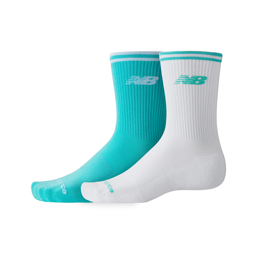 New Balance - Running Stripe Midcalf Socks 2 Pack - as2