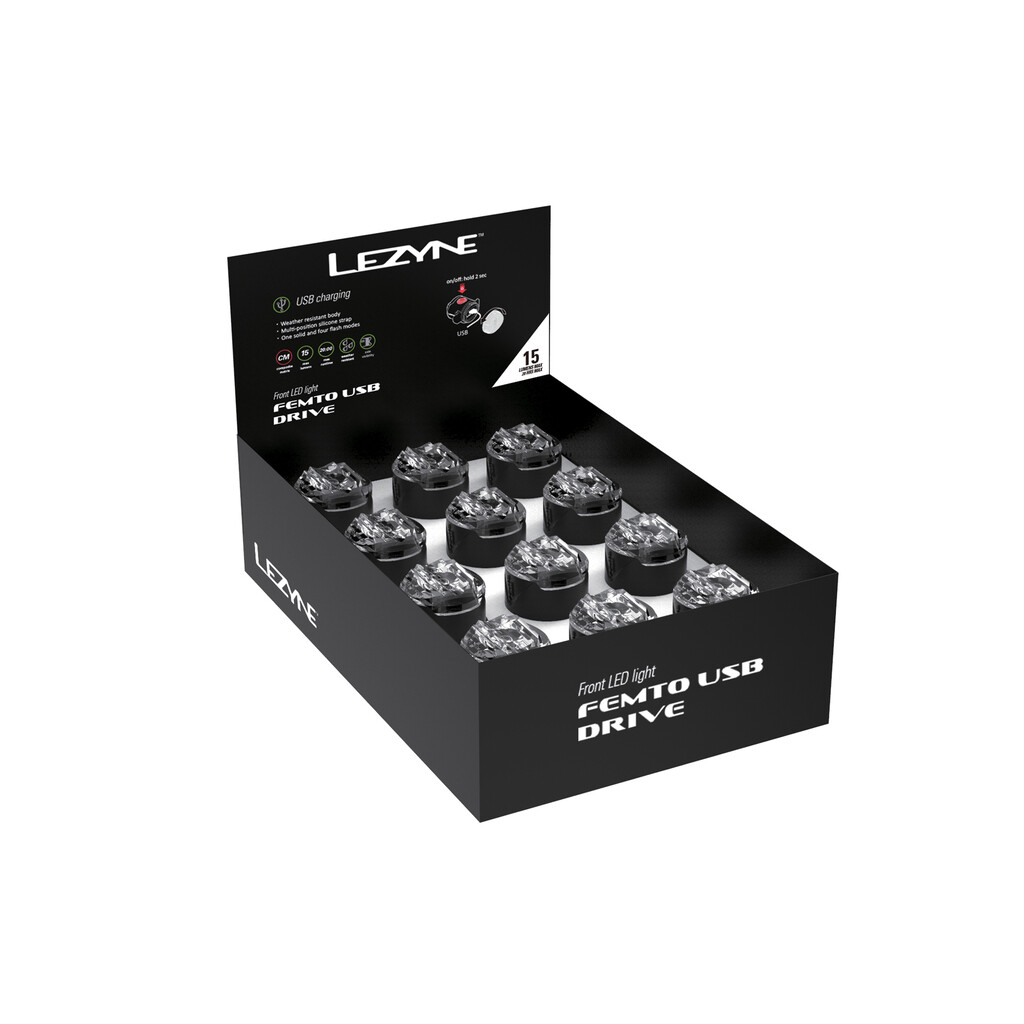 Lezyne - Femto USB Drive Front Box Set 24 PCS - black