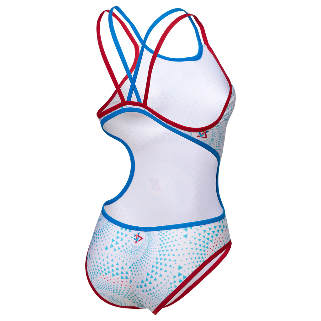 Arena - W Arena One Fireflow Swimsuit Double Cross - red/blue river/white multi