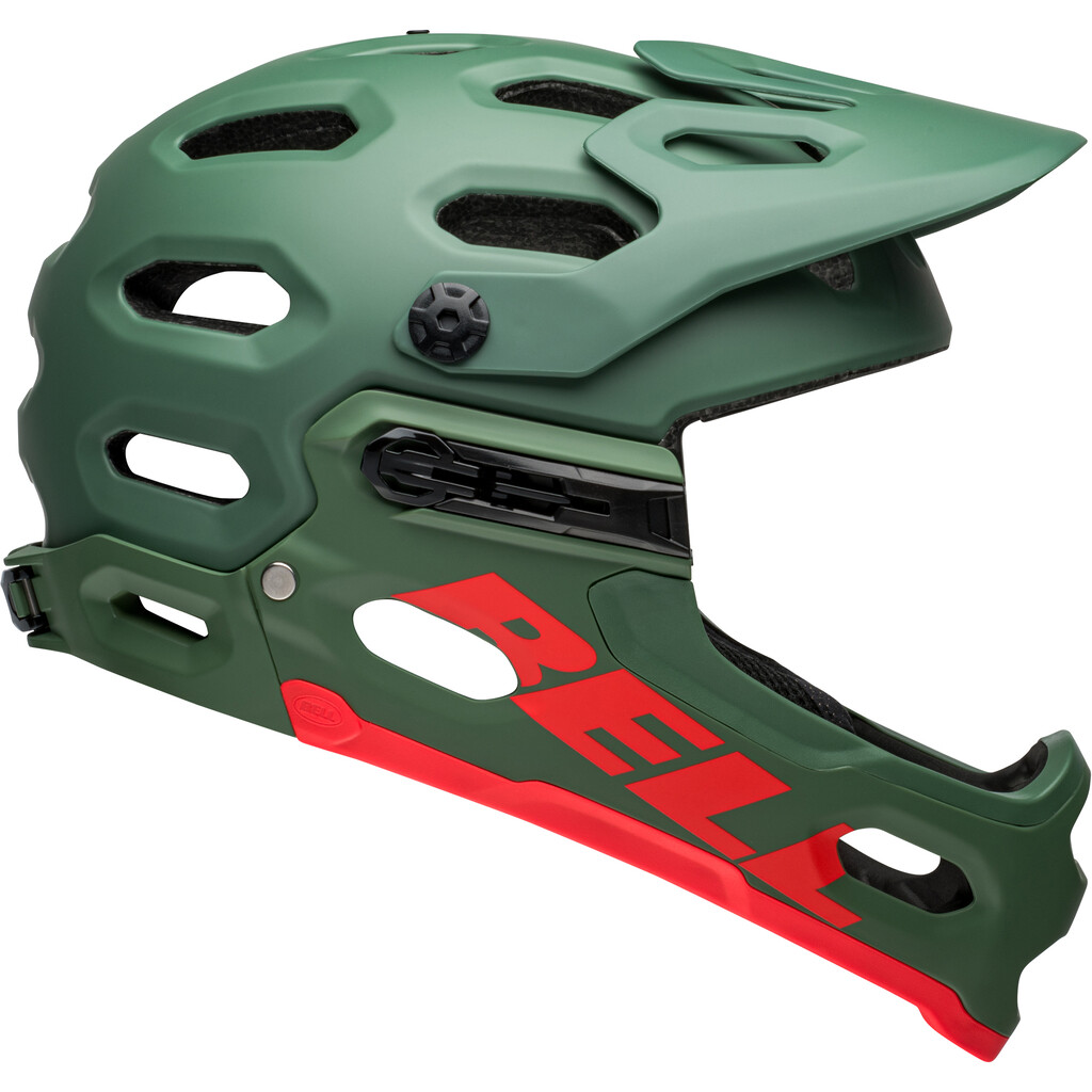 Bell - Super 3R MIPS Helmet - matte dark green/infrared