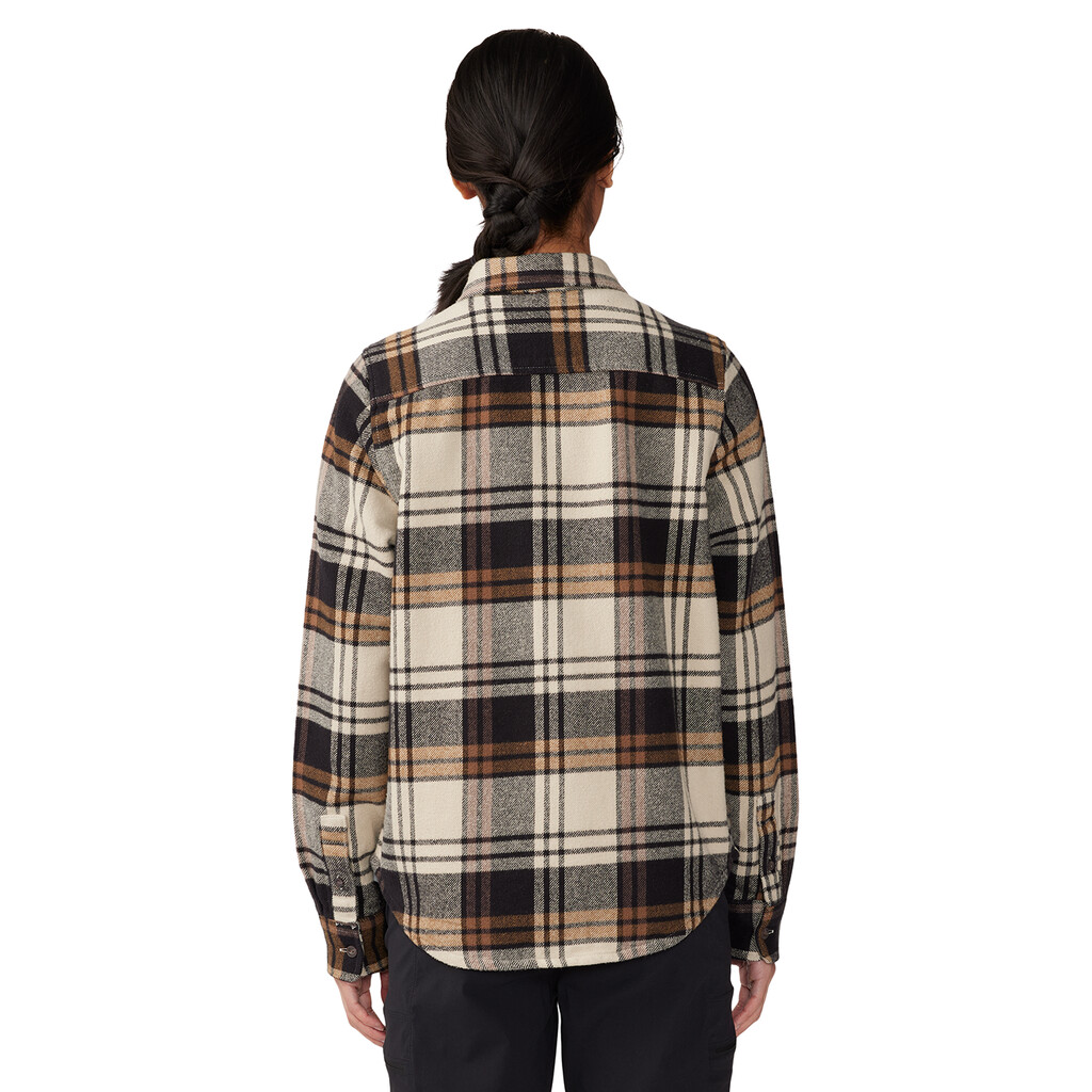 Mountain Hardwear - W Plusher Long Sleeve Shirt - oyster shell plaid print 289